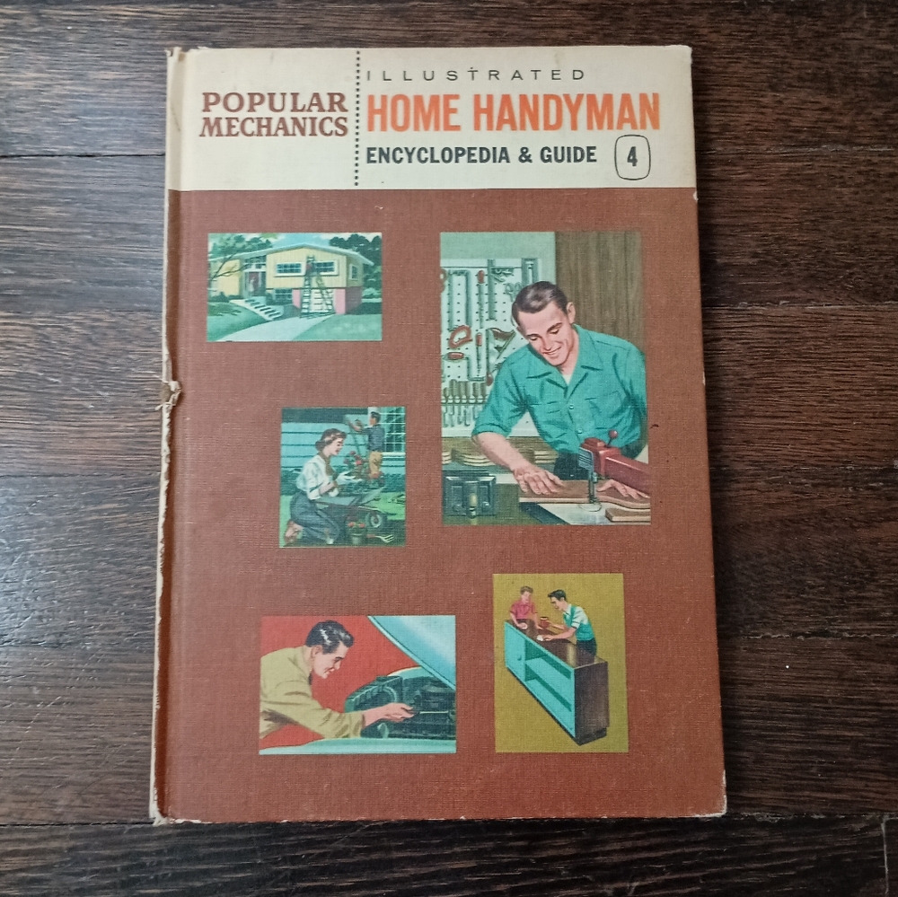 Vintage The Popular Mechanics Illustrated Home Handyman Encyclopedia & Guide